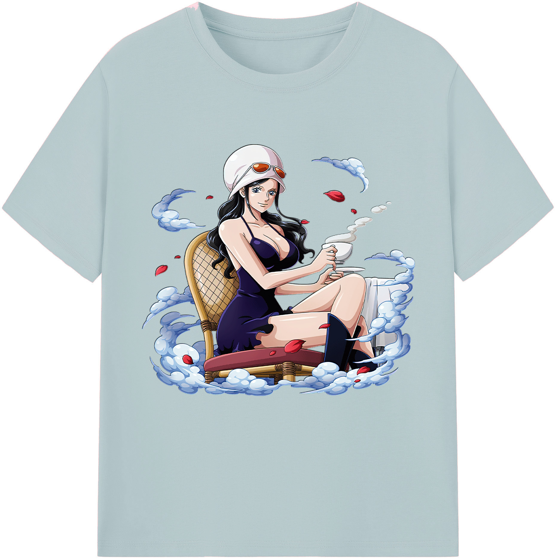 ワンピース ニコ・ロビン ONE PIECE Nico Robin 綿100％半袖Tシャツ（フロントプリント）